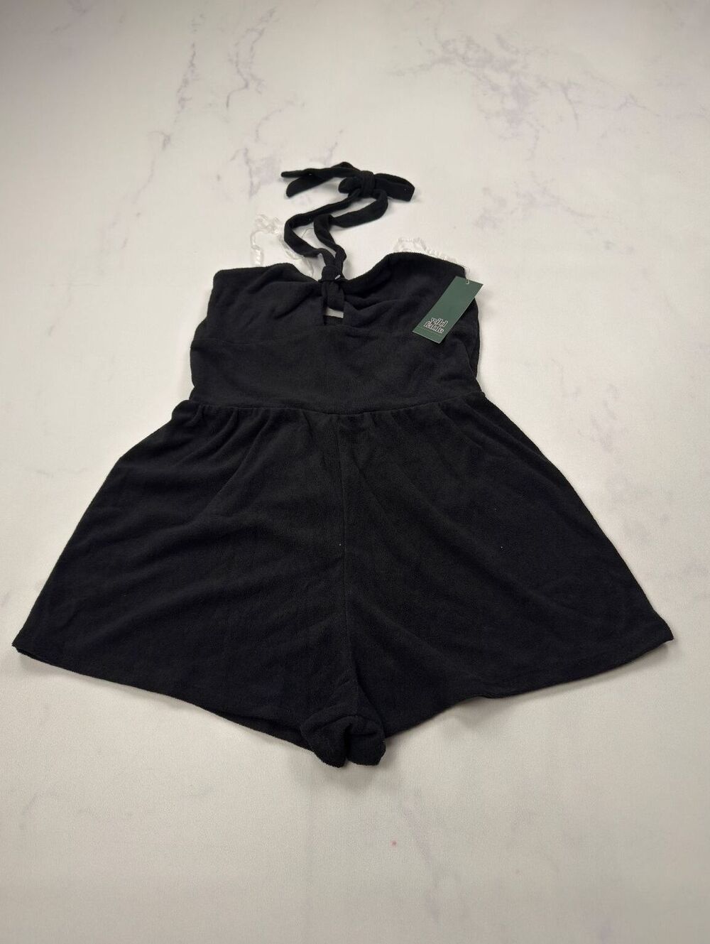 Wild Fable Romper Black Halter Tie Waist Casual Summer - Womens S NWT